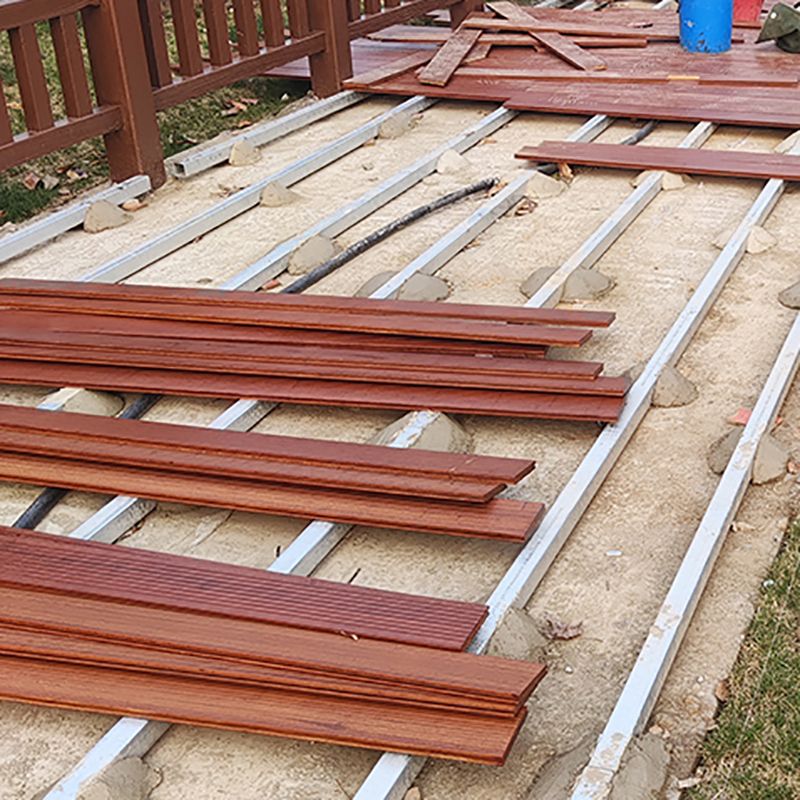 Outdoor Deck Tiles Composite Wooden Striped Detail Deck Tiles