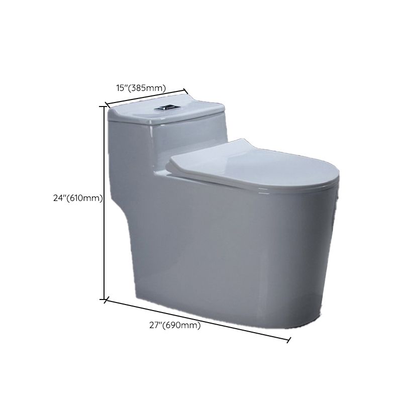 Contemporary White Flush Toilet Floor Mount Toilet Bowl for Washroom