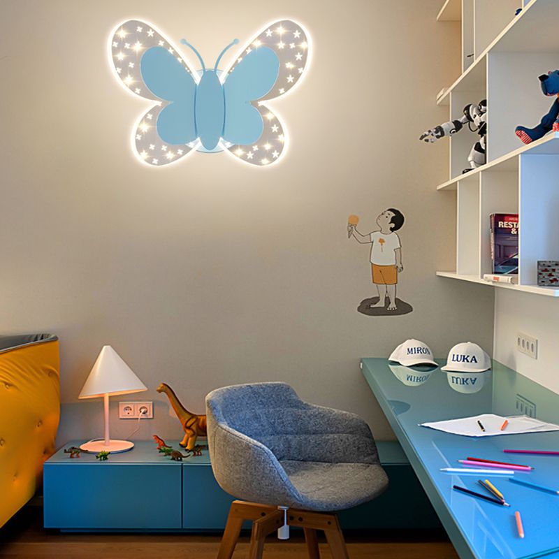 Metal Geometric Shape Wall Light Lovely Colorful LED Wall Sconce for Kid's Room