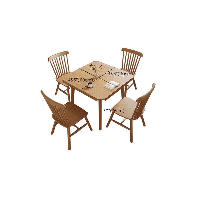 Modern 1/3/5 Pieces Furniture Solid Wood Dining Set in Natural