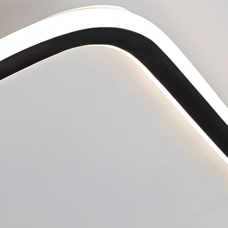 Rectangle Flush Mount Lighting Modern Style LED Metal Ceiling Light