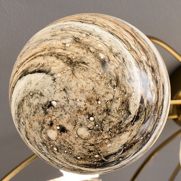 Modern Ceiling Light Glass Shade Flush Mount Lighting Fixture for Bedroom