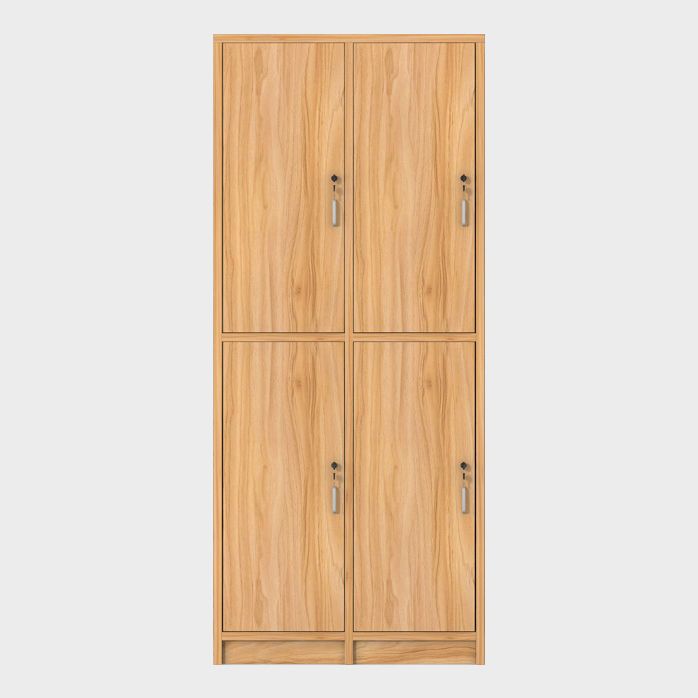 Light Wood Finish Contemporary Storage Cabinet Engineered Wood Indoor Cabinet