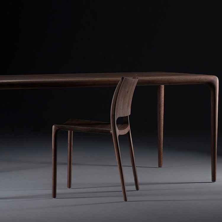 Industrial Home Indoor Side Chair Open Back Dining Wood Chair