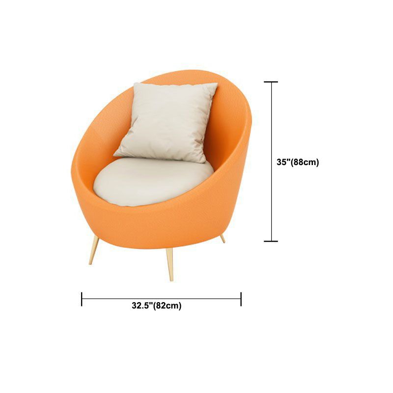 Contemporary Style Curved Sofa  Faux Leather Sofa for Living Room