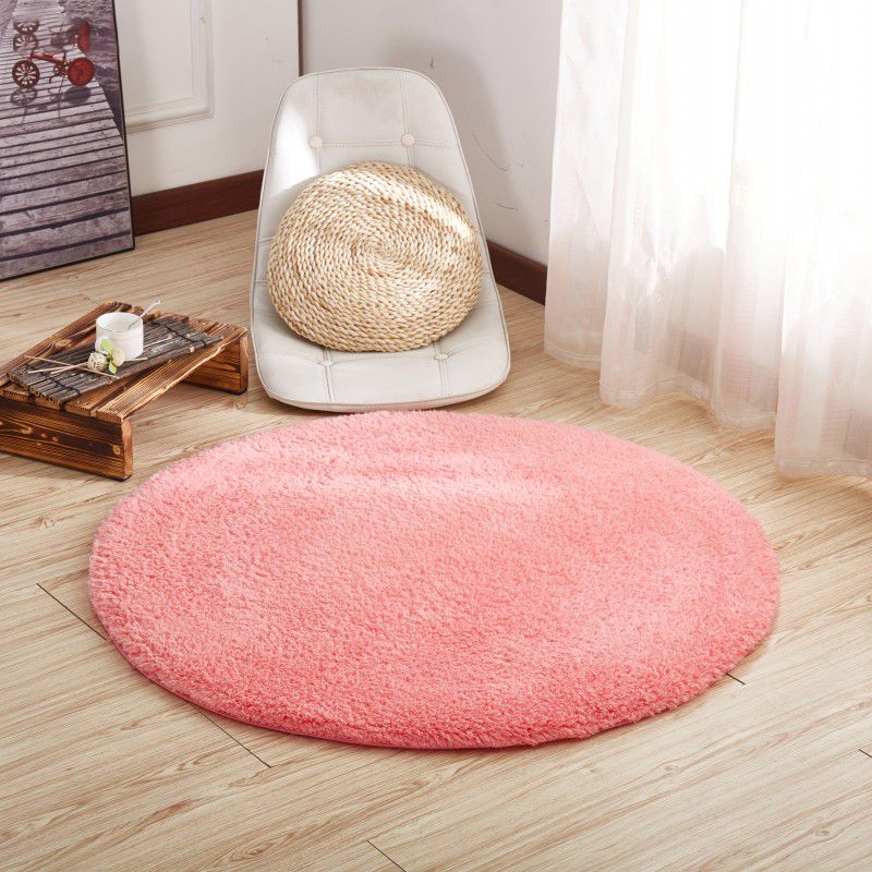 Purple Simple Rug Blending Pure Color Rug Non-Slip Backing Rug for Living Room