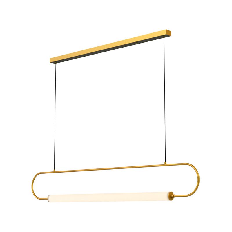 Lineal colgante isla luz contemporánea lámpara de lámpara de metal lámpara para comedor