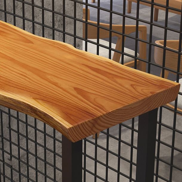 Industrial Solid Wood Bar Table Set 1/2/3/7 Pieces Counter Table with Backless Stools