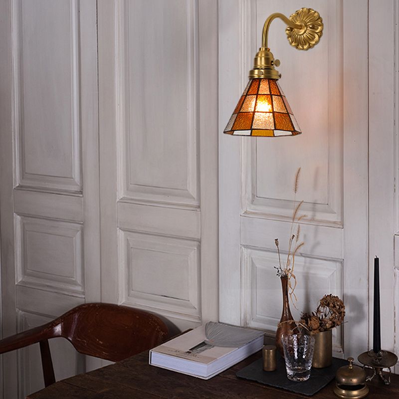 Nordic Style Vanity Light Geometry Shape Vanity Lamp with Glass Shade for Shower Room