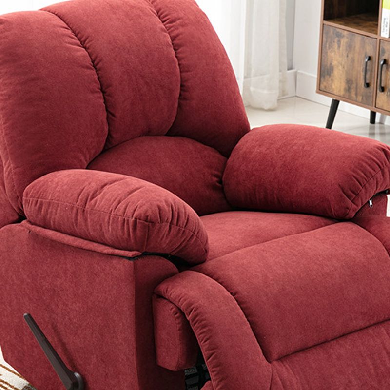 Contemporary Cotton Reclining Chair Solid Color Chair with Independent Foot