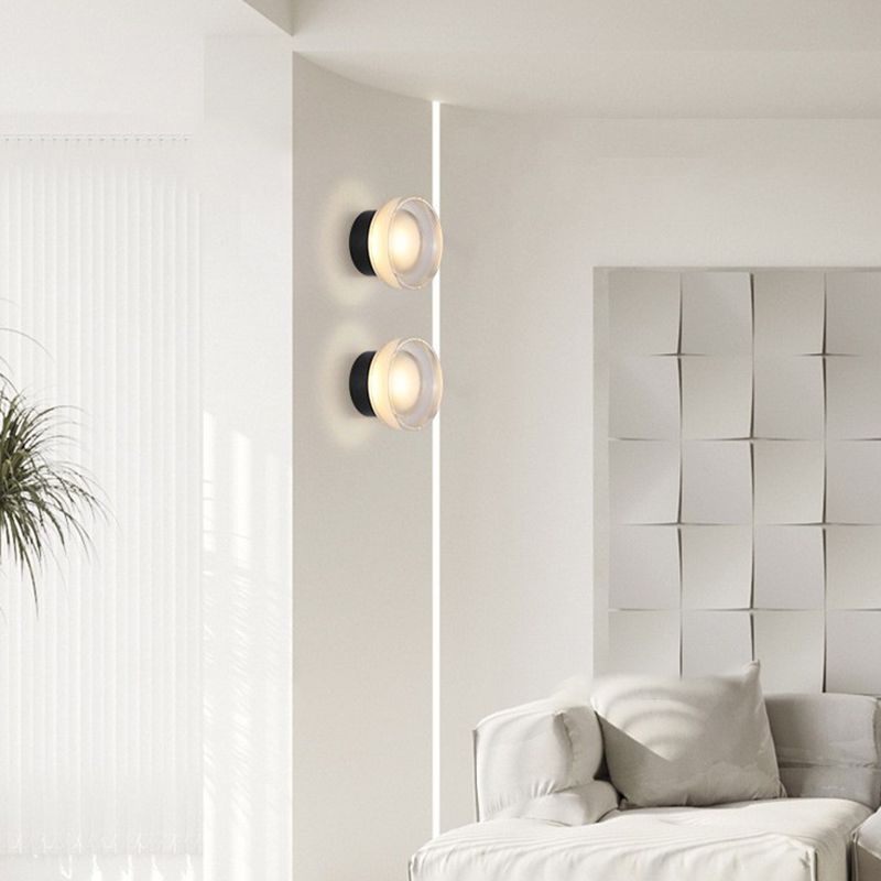 Geometric Wall Lighting Simplicity Acrylic 1 Light Wall Sconces in Clear