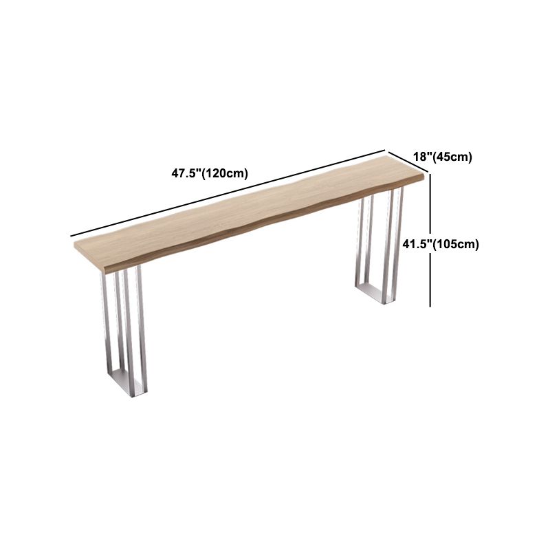 Modern Rectangle Solid Wood Bar Table Set 1/3/5 Pieces Counter Table with Backless Stools