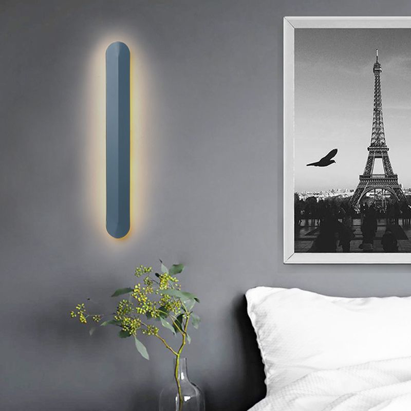 1 Light Linear Wall Mount Light Modern Metal Wall Mount Light Fixture