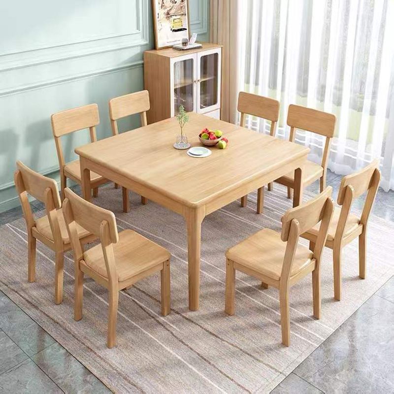 Dining Room Kitchen Table Rubberwood Solid Wood Dining Table