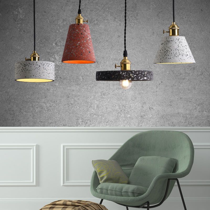 Terrazzo Hanging Light Modern Style Pendant Lighting Ayémorrat pour le salon