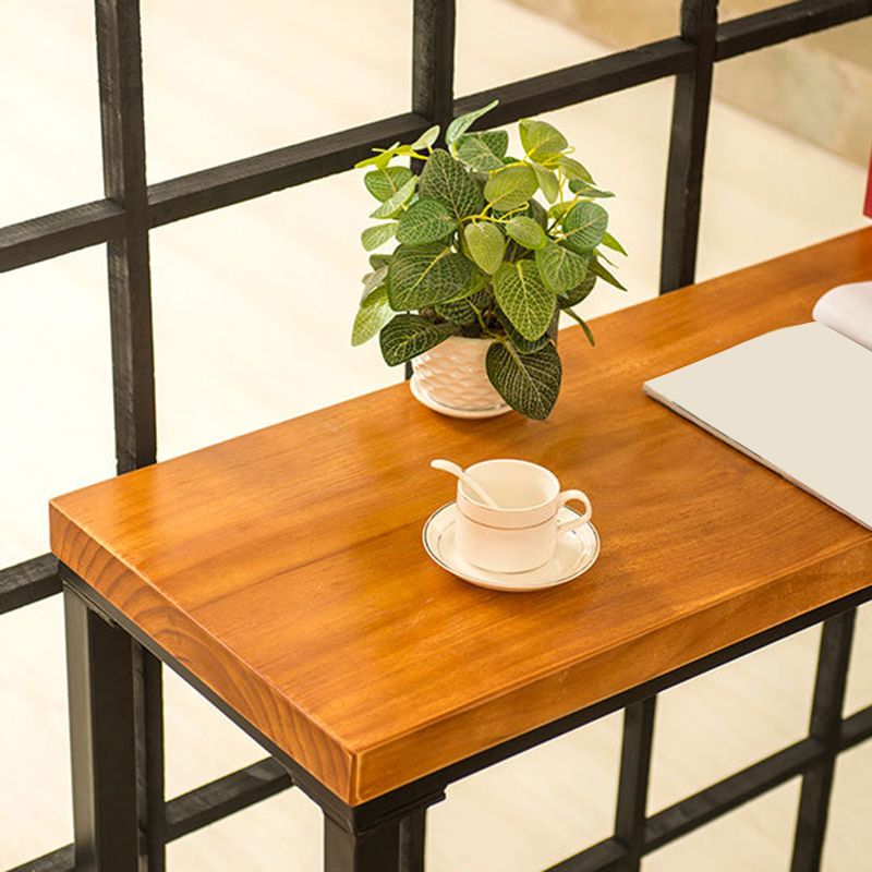 Industrial Bar Table Solid Wood Bar Height Rectangle Pub Table for Breakroom