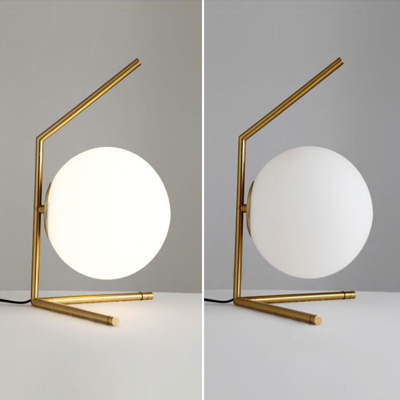 Hedendaagse stijl bolvormige tafel lichtglas slaapkamer nachttafellamp
