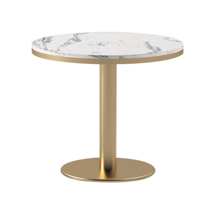 1/3/4/5 Pcs Metal Glam Style Dining Room Set with Round Table Dinette Set