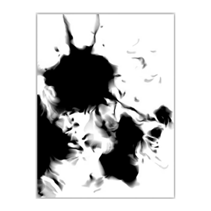 Black and White Minimalism Canvas Art Spray-Paint Wall Decoration for House Interior