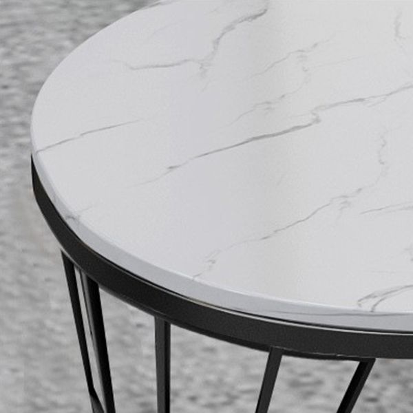 Modern Stone Living Room Bistro Bar Table Storage Double Pedestal Bar Table