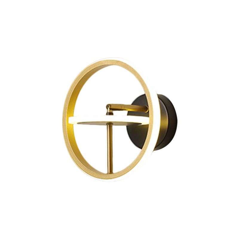 Stuurwiel roteerbare wandlichtkit Modern aluminium goud LED SCONCE -verlichtingsarmatuur in warm/wit licht