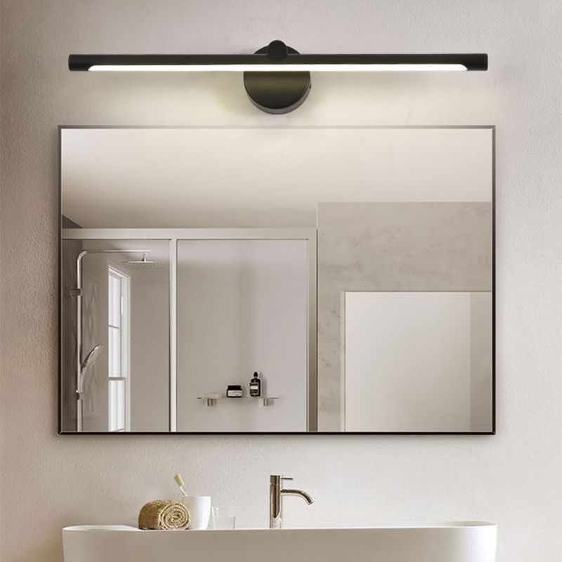 Zwarte acryl Moderne Wand SCONCE 1 Licht lineaire wandgemonteerde verlichting voor badkamer