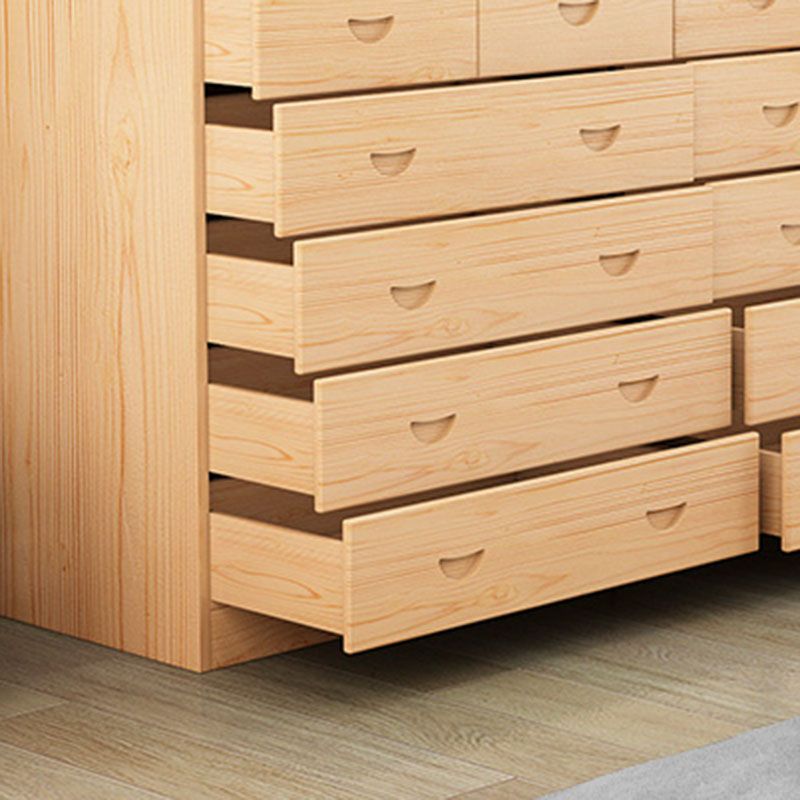 Modern Solid Wood Storage Chest Dresser Vertical Chest Without Mirror