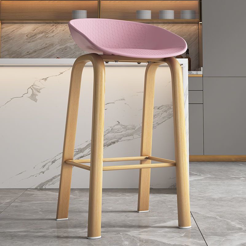 Contemporary Low Back Counter Stool Home Furniture with Footrest