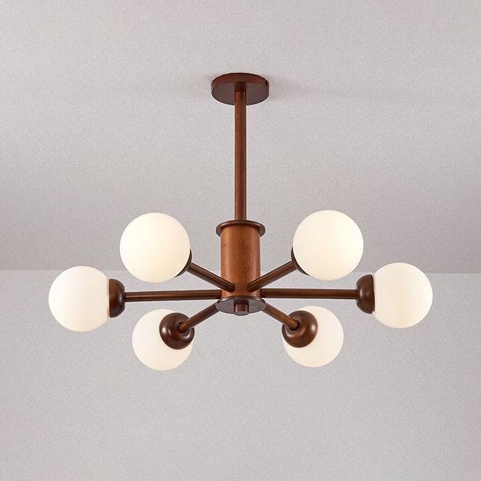 Hölzerne Kronleuchterdecke hängende Leuchte mit einstellbarem Federdraht