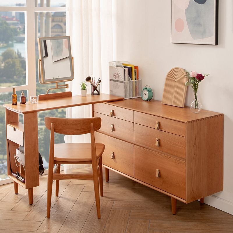 Modern Dressing Table Cherry Bedroom Lighted Mirror Standing Make-up Vanity