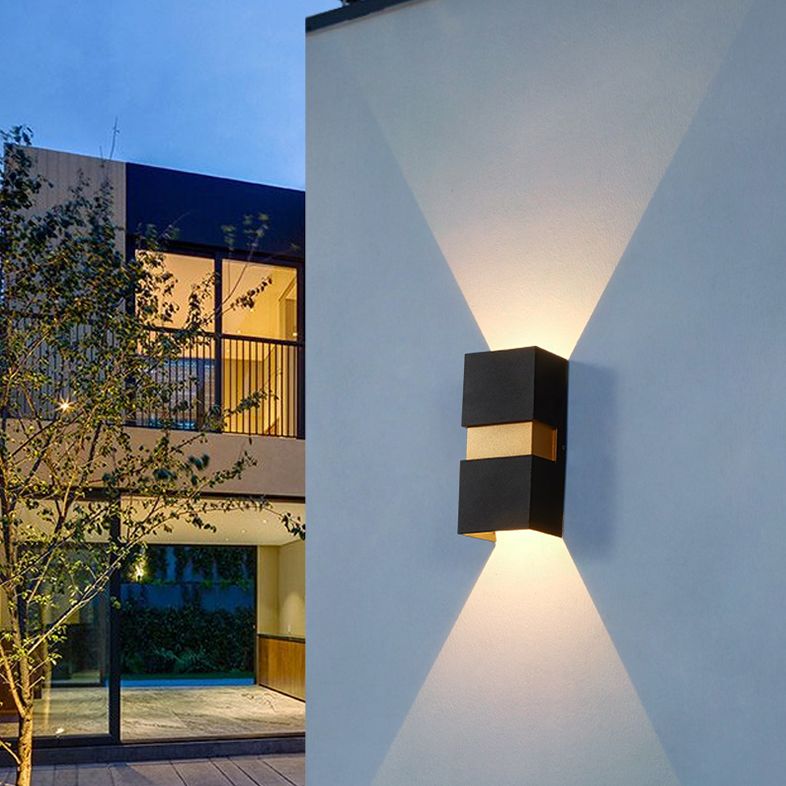 Application murale en aluminium extérieur contemporain Lumière murale à LED à LED 1 Light