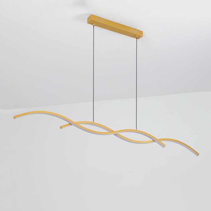 Moderner Stil linearer Inselleuchten Metall 2- Hellinselanhänger Leuchten