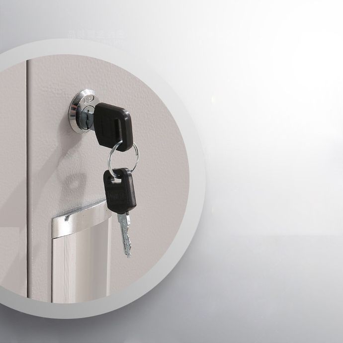 Modern & Contemporary Hinged Door Cabinet Gray Metal Storage Cabinet