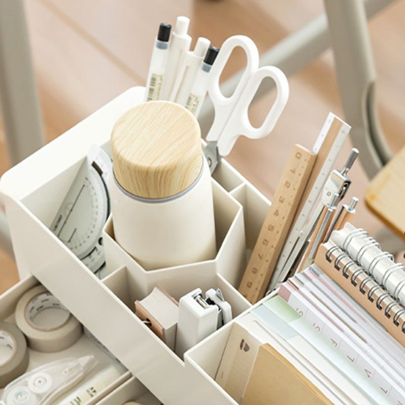 Contemporary Plastic Bookshelf Standard Closed Back Bookcase with Shelves