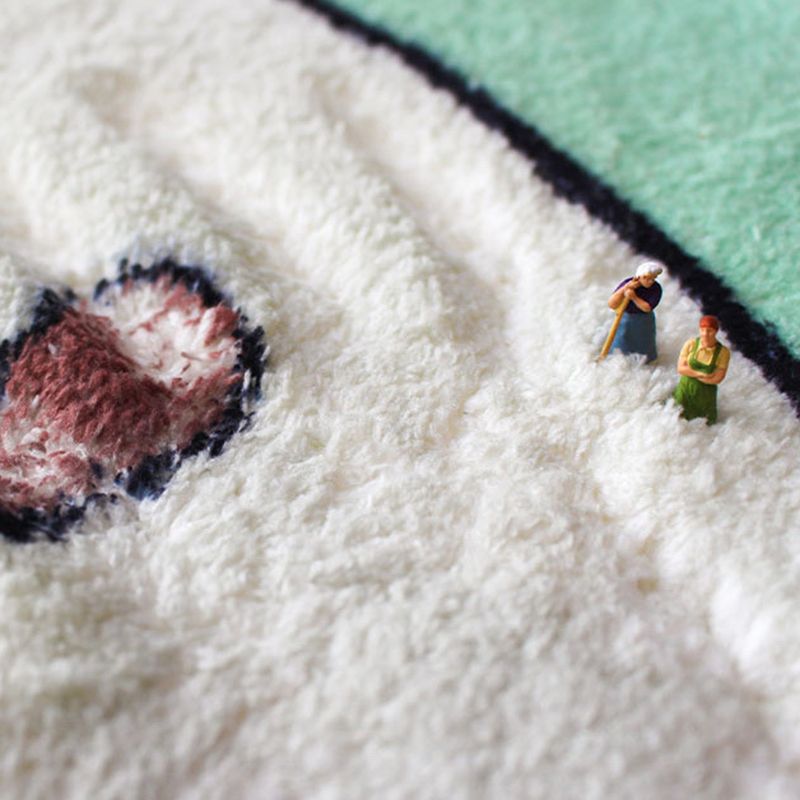 Beige moderne tapijten polyester curve binnen tapijt niet-slip achterste tapijt voor woonkamer