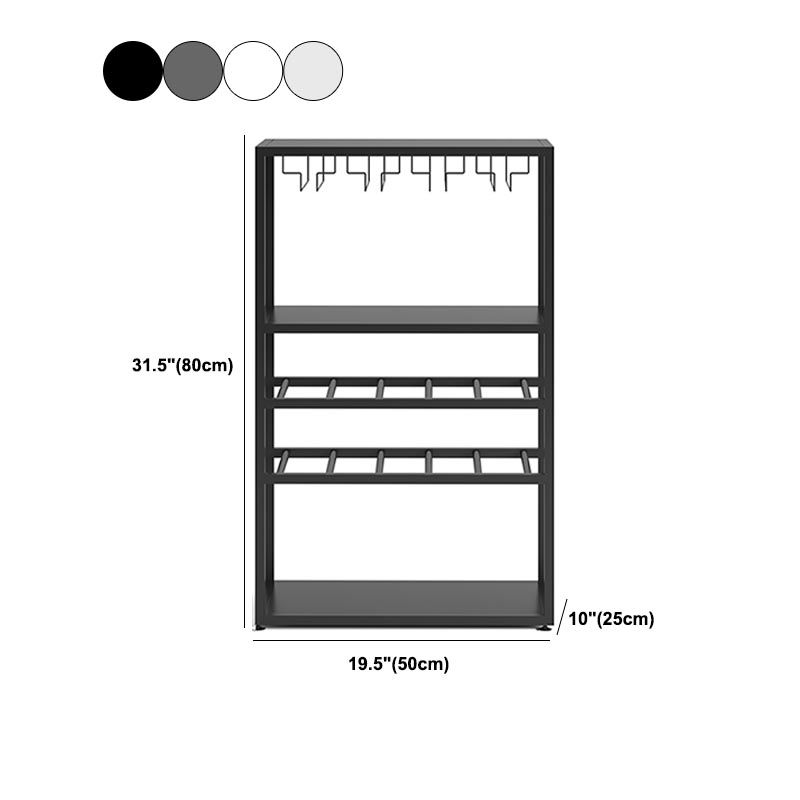 Modern Wine Holder Rack with Shelf Floor Stemware Holder Wine Rack