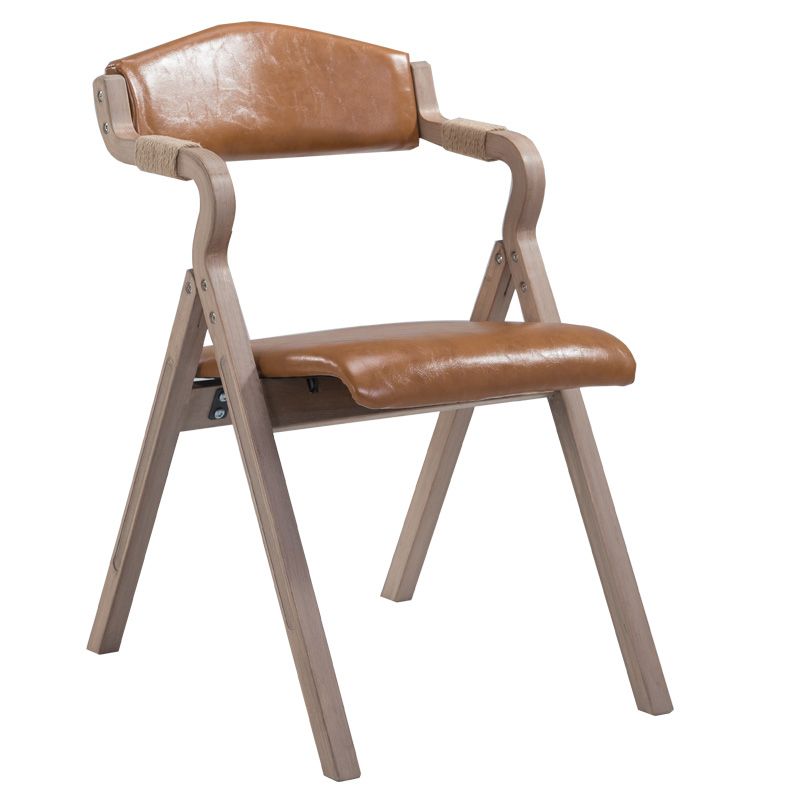 Fauteuil de salle à manger de style campagnard, fauteuils rembourrés pliables à dos ouvert