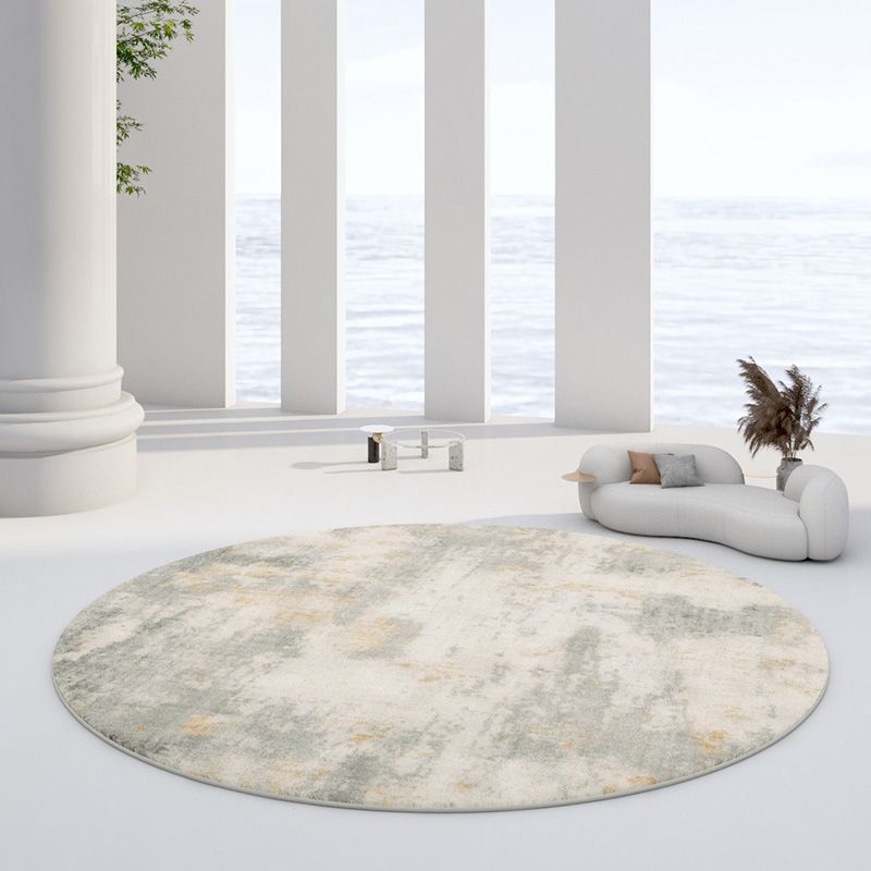 Tapis de zone aquarelle panaché, tapis chiné décontracté, rond, lavable, pour la décoration de la maison
