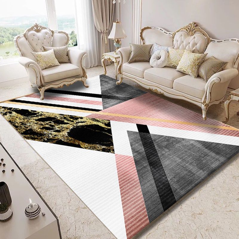 Minimalistisch marmeren effect tapijt polyester tapijt tapijt niet-slip achterste backing gebied tapijt voor huizendecoratie