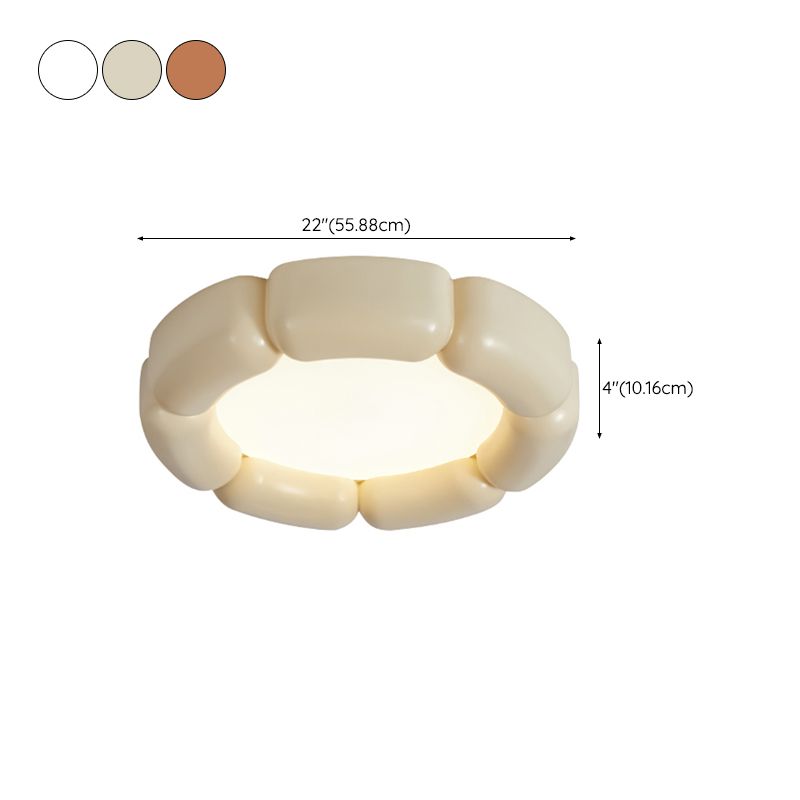 Metal and Acrylic LED Flush Mount Contemporary Round Ceiling Flush