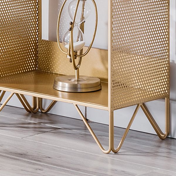 Libreria geometrica in metallo scandinavo libreria di ferro aperto verticale