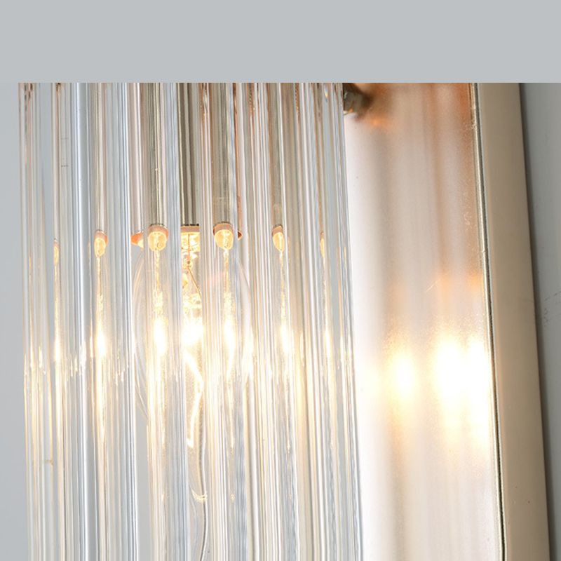 Crystal Gold Wall Light in Modern Concise Style Wrought Iron Rectangular Wall Sconce for Living Room