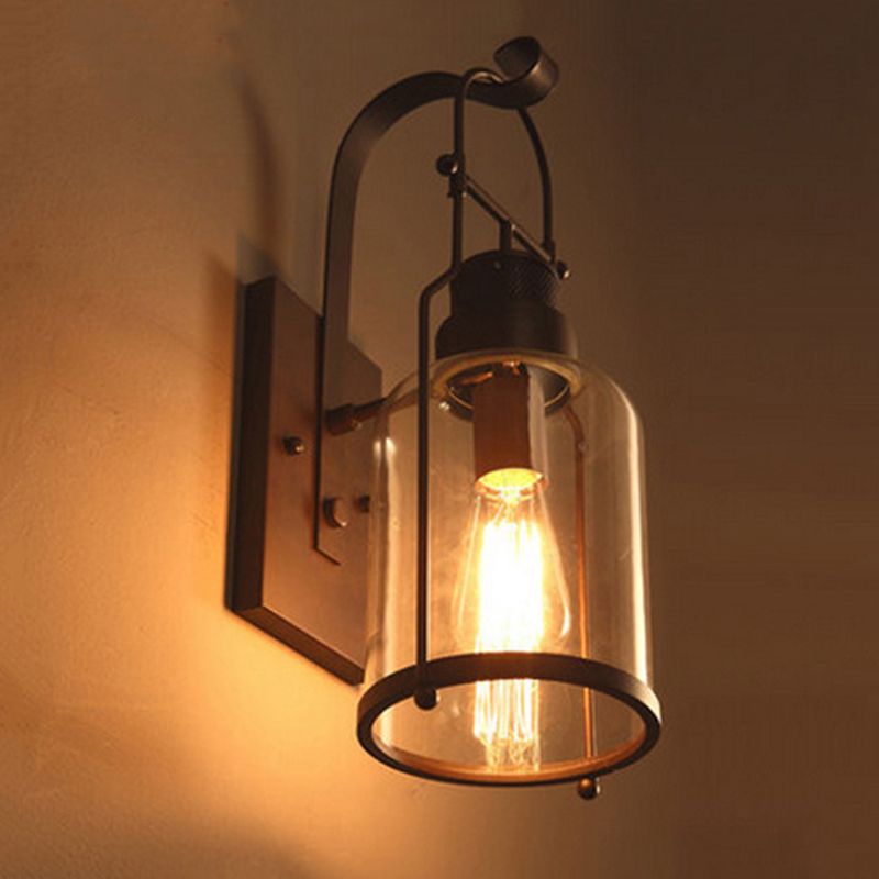 Accesorio de iluminación de pared sombreada cafetera de vidrio de estilo industrial Luz de pared
