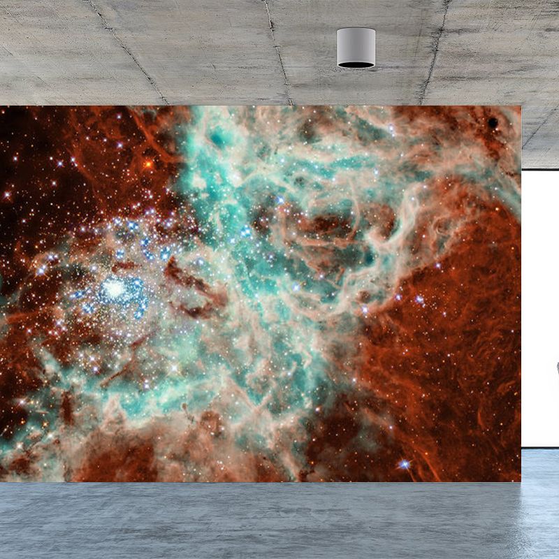 Full Size Photography Modern Mural Decal with Sky View in Pastel Color, Custom Size Available