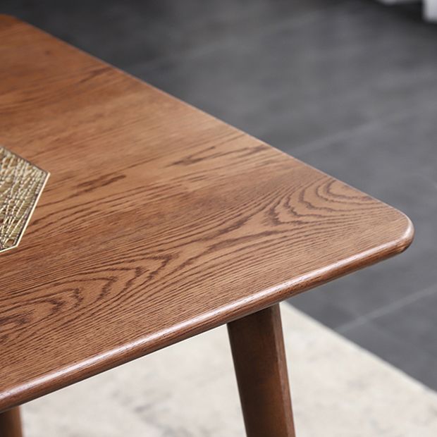 Mesa de comedor rectangular tradicional de madera sólida Mesa de comedor de madera con 4 patas