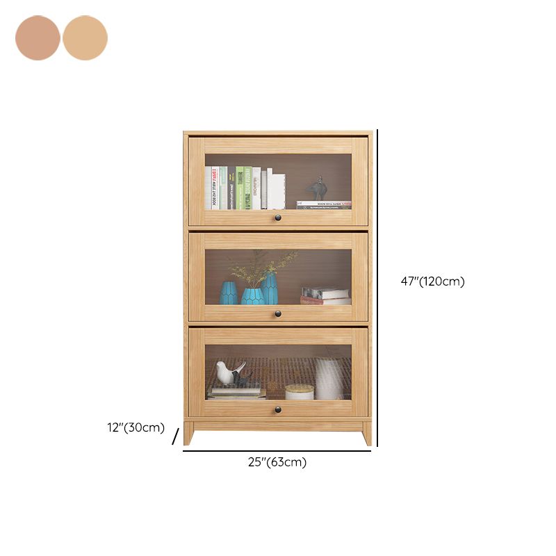 Scandinavian Closed Back Standard Bookshelf Wooden Bookcase for Study Room