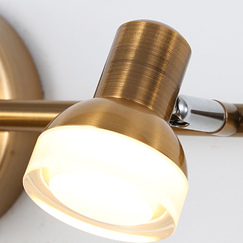 Mid Century Cone Sconce Light Fixtures Metal Wall Light Sconce with Acrylic Shade