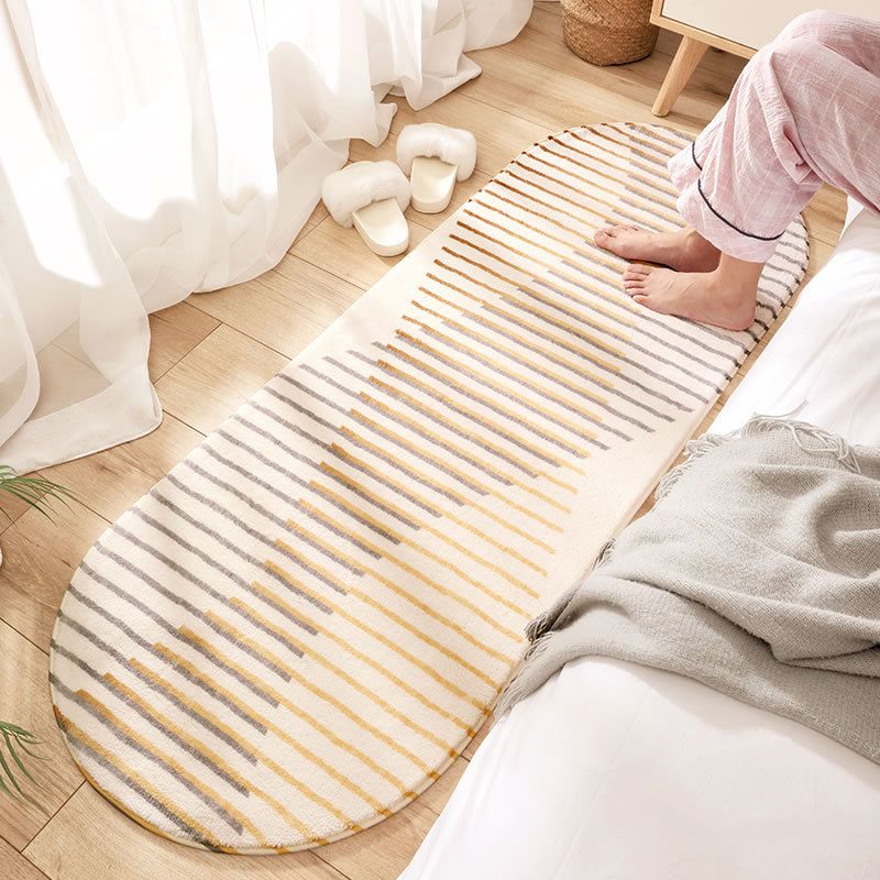 Relaxing Geo Print Rug Multi Colored Synthetics Area Rug Anti-Slip Machine Washable Carpet for Bedroom