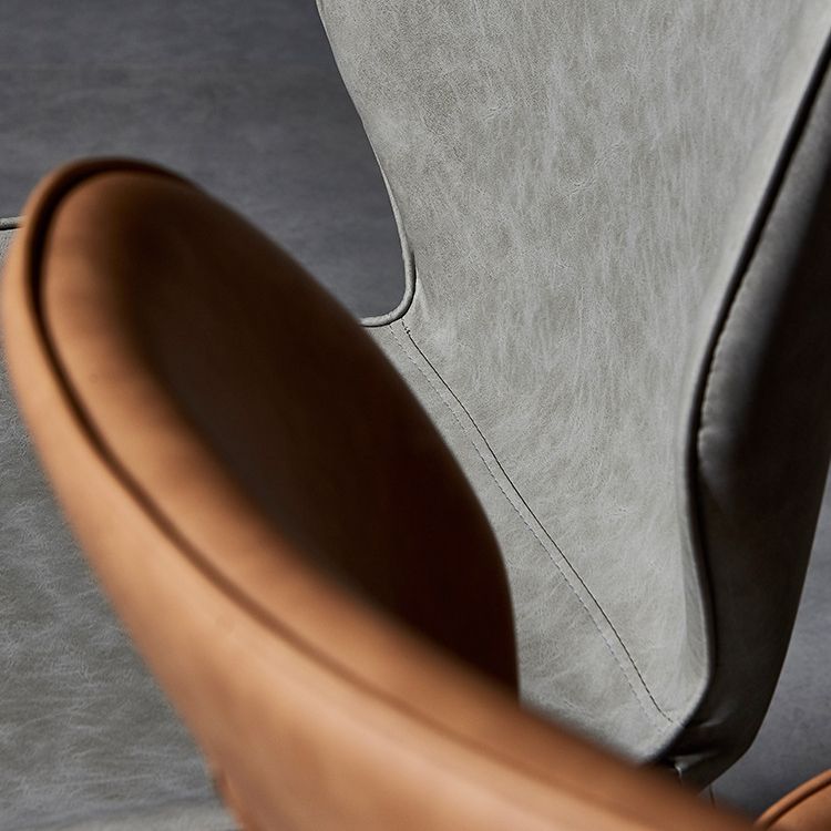 Silla de comedor de cocina Glam escandinavo de metal Silla lateral con respaldo de orejas