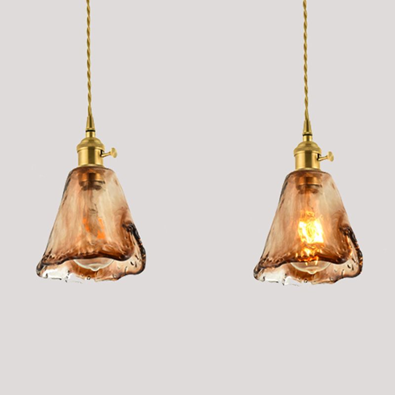 Industrial Glass Hanging Light Household Geometric Pendent Lighting for Living Room